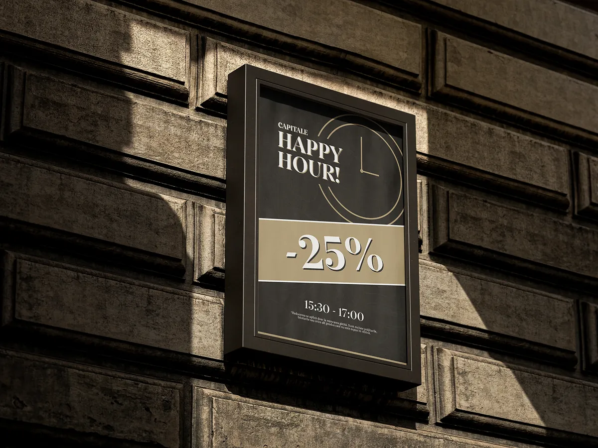 Capitale Cantine happy hour poster