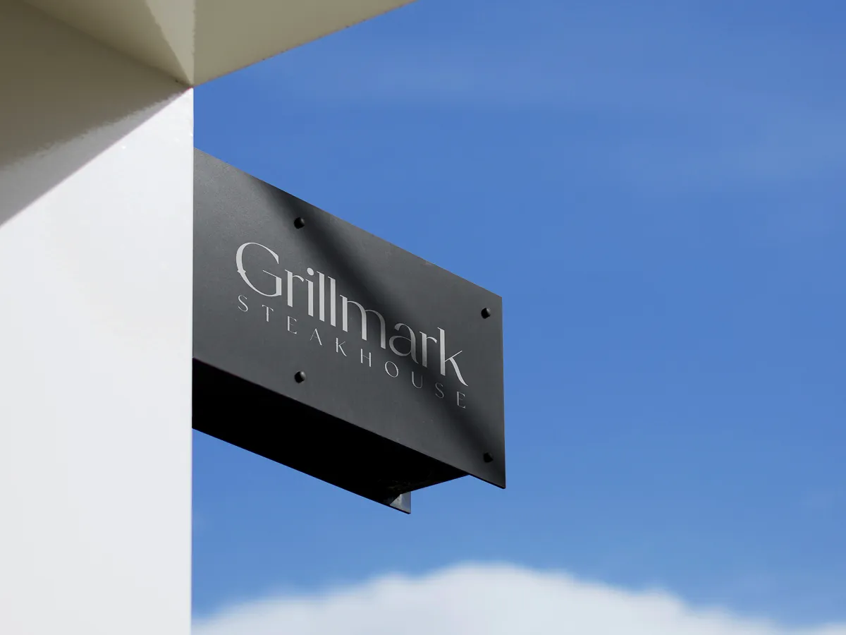 Grillmark premium steakhouse logo concept