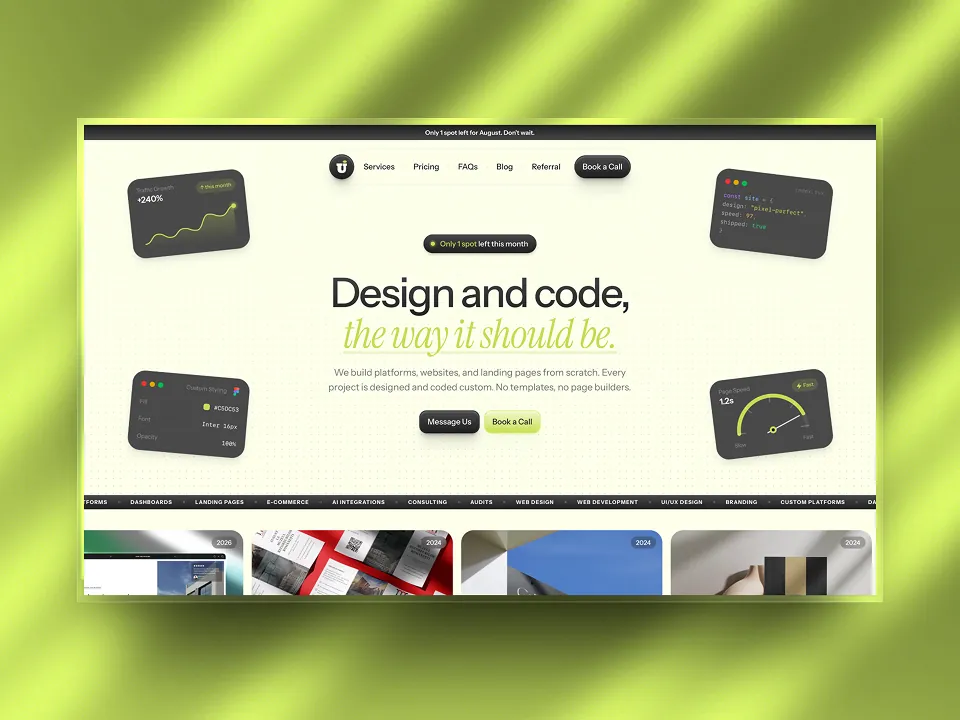 UVIO design and development studio website