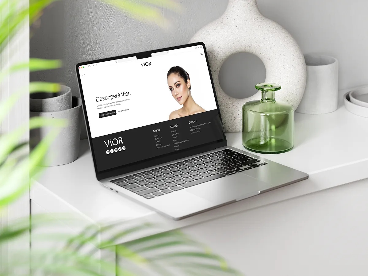 Website for VIOR salon, Primăverii, Bucharest